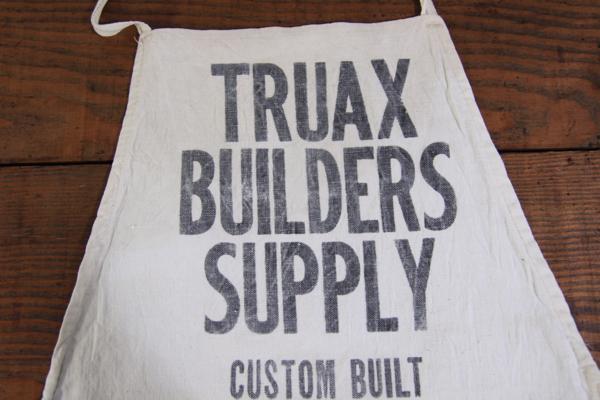 アメリカ　ヴィンテージ　ワークエプロン　＃7　【TRUAX BUILDERS SUPPLY】　作業着　労働着　ウォールポケット　　
