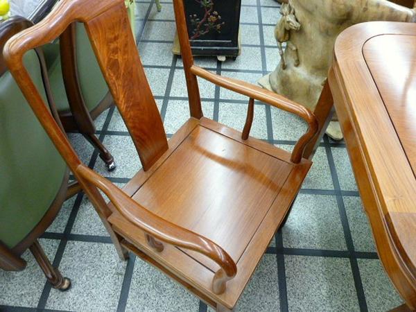 中国家具 花梨 ダイニングテーブル5点セット 8152T 美品 花梨 6人掛け 