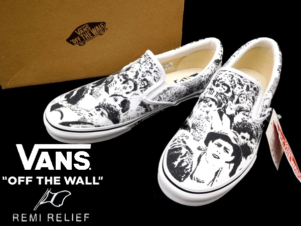 新品 VANS × REMI RELIEF バンズ レミレリーフ スリッポン スニーカー 