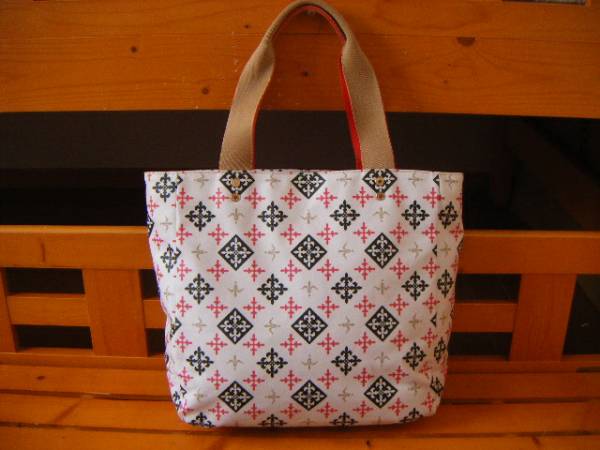 used美品ラシット☆コーティングキャンバストートバッグ☆カラフルモノグラム