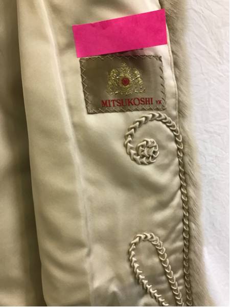 【フリマ即決！】palody ミンク コート ホワイトミンク 三越 MITSUKOSHI