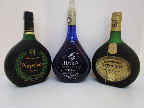 古酒 Hermine・Duc de Loussac・HAVVION ナポレオン 700ml 3本