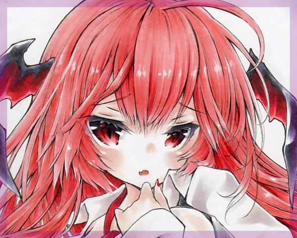 同人手描きイラスト 東方 小悪魔 こあ 色紙 手描きイラスト 売買されたオークション情報 Yahooの商品情報をアーカイブ公開 オークファン Aucfan Com