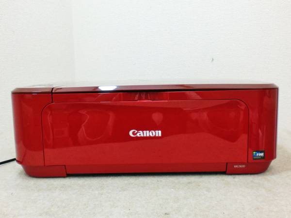 キャノンA4プリント対応 インクジェット複合機 PIXUS MG3630 レッド/動作品/A0341