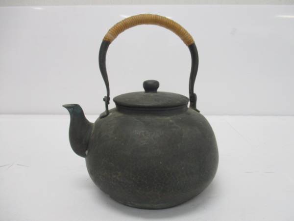 18/103-20 銅瓶 銘あり 北越堂 茶道具 湯沸し 金属工芸