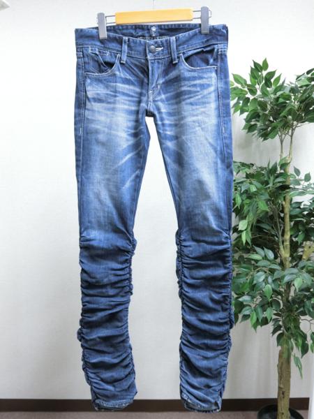 美品 MURDER LICENSE インディゴ ストレッチ シャーリング デニム 