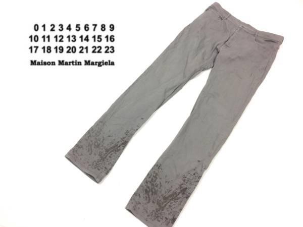 Martin Margiela◇ペイント飛び散り加工スリムデニム パンツ 