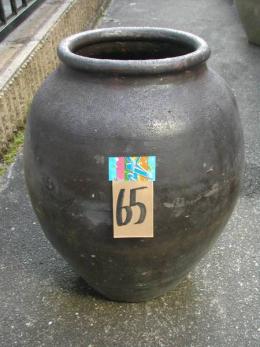 熊本の古い甕（65）高さ約39cm＊かめ壷花生けめだか鉢睡蓮