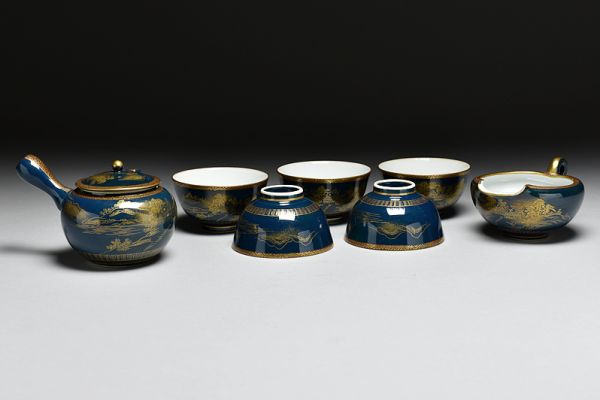 九谷焼 茶器 煎茶道具 青粒 メルカリ - 茶具 煎茶器揃 造 金襴手 九谷 急須