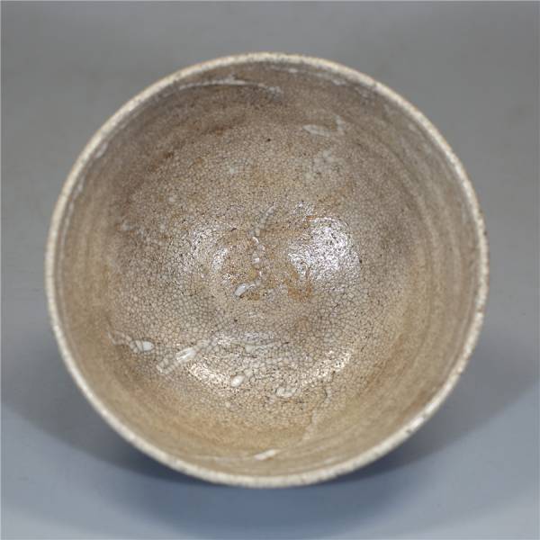 漸】秀逸時代茶道具 江戸時代初期 古唐津石ハゼ茶碗 時代箱 掘り出し