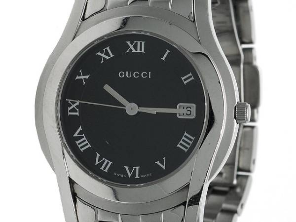 1円～★ GUCCI / グッチ 腕時計 Gクラス ブラック文字盤　シルバーカラー　YA055302　550M 　【中古BC/使用感大】 b88624