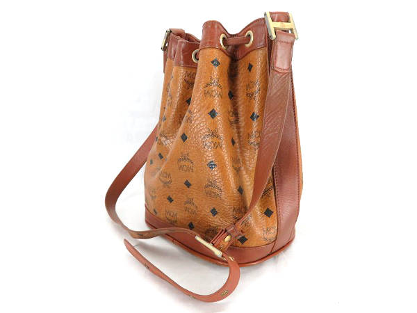 MCM ブラウンレザー ショルダーバッグ巾着 MCM♡ ショルダーバッグ 巾着 【公式通販】