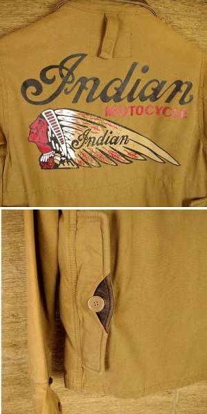 「Indian Motorcycle」本革＆コットン地ワークジャケット