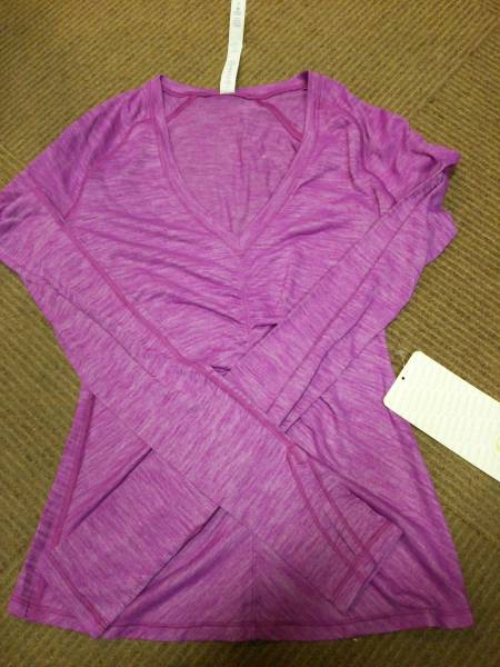 ルルレモン 長袖Tシャツ Sz4 ピンク×interval 新品