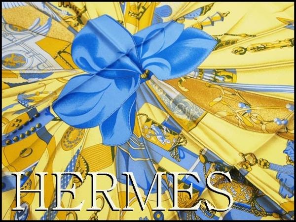 P7818f19▽HERMES(エルメス) カレ90 シルクスカーフ soleil de soie▽rb