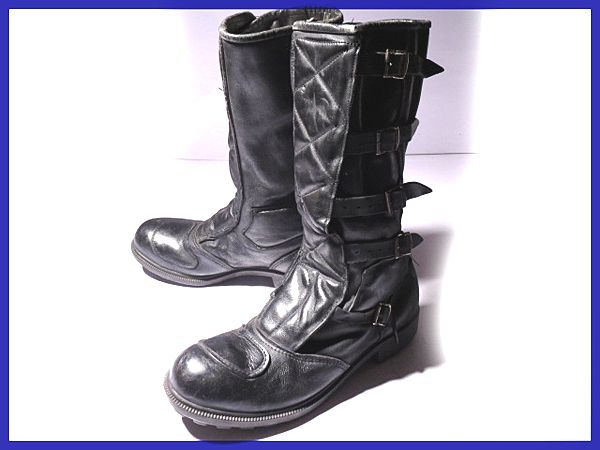 カナダ製★緩衝力◎♪重厚本革バイクブーツ30.0黒◆-C09