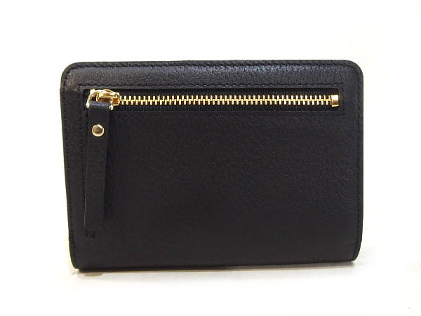 1円 超美品 ケイトスペード レザー 二つ折り 財布 ブラック ET727