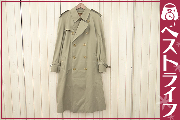 1円 本物 バーバリー ブラックレーベル トレンチコート メンズ【003】