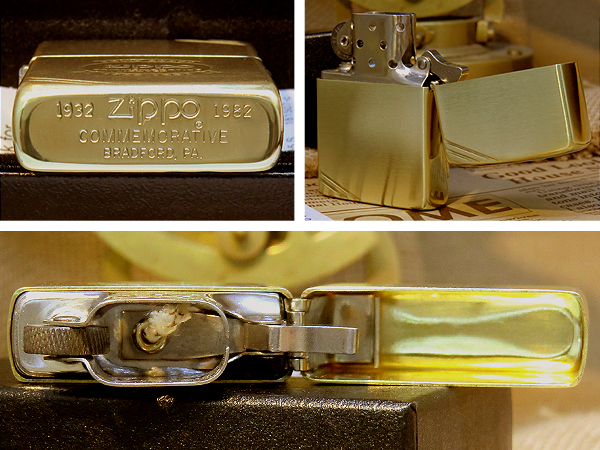 ZIPPO SOLID BRASS COMMEMORATIVE Zippo 1932-1982 0 真鍮 ソリッド