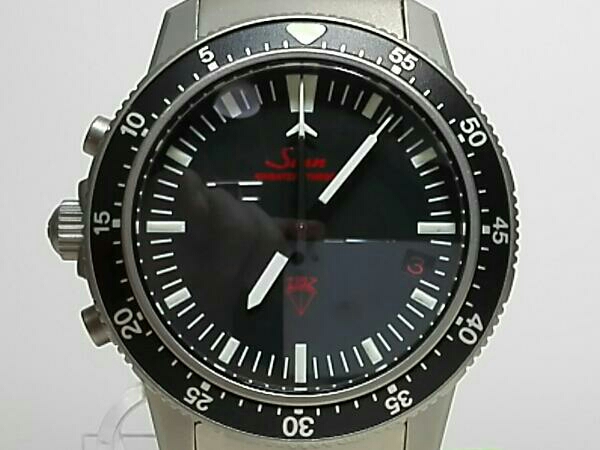 メーカーOH済 レア ジン Sinn 503.EZM-1 チタン クロノ 自動巻
