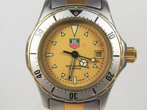 1円～◆TAGHEUER タグホイヤー プロフェッショナル 974.008F レディース　クォーツ 腕時計◆