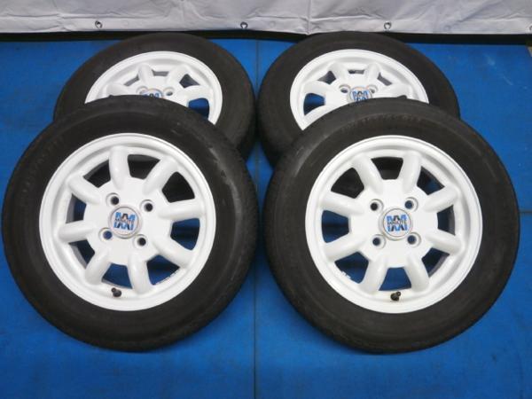 13インチ ミニライト(白) ＢＳ ネクストリー１５５/６５Ｒ１３ 4本付き