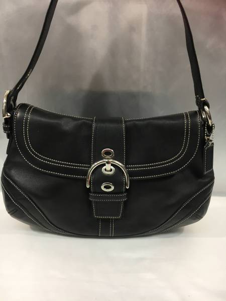 【コーチ】COACH ワン ショルダーバッグ レザー ブラック レディース 美品