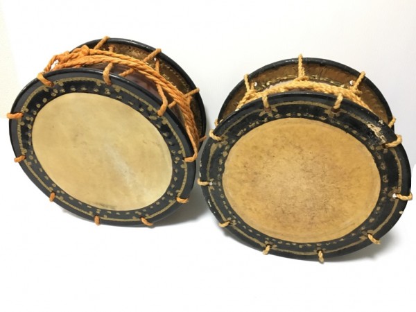 締太鼓 バチ×2本付き 直径約36cm 打楽器 和楽器 和太鼓 締