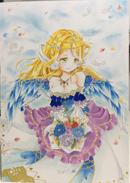 同人 手描きイラスト ラブライブ サンシャイン 天使編 鞠莉 手描きイラスト 売買されたオークション情報 Yahooの商品情報をアーカイブ公開 オークファン Aucfan Com