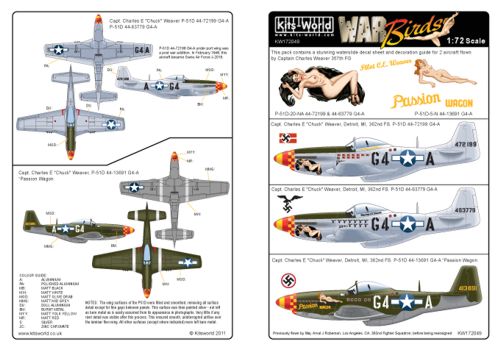 Kits-World(172049)1/72 North-American P-51D Mustang 'Passion Wagon'他用デカール_1