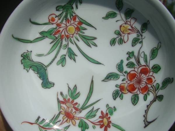 極上品*南京赤絵草花紋盤その2 極上品*南京赤絵草花紋盤その2