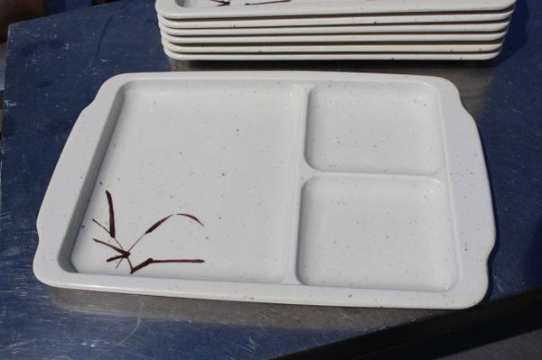 ★送料無料 wz4417 メラミン 食器 ヤマトプラスチック 7枚セット 中古 G-126 ワンプレート 仕切り皿 厨房 飲食店 業務用