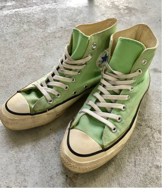 希少USA製【CONVERSEコンバース6 1/2】ハイカット25.5cm 古着ヴィンテージ ミントグリーン