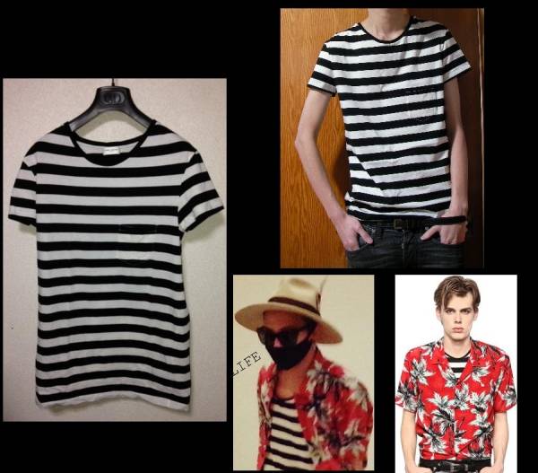 SAINTLAURENT◇14ss◇ボーダー☆Tシャツ☆サンローラン☆G-DRAGON(半袖 