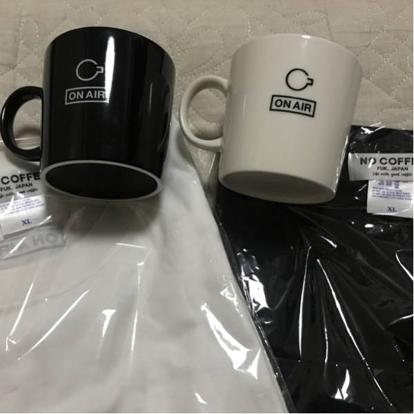no coffee onair kyne キネ マグ マグカップ 二個セット 白黒 5周年