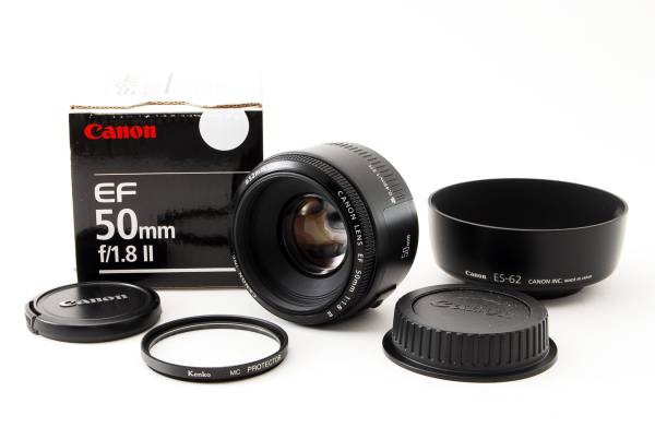 ☆新品同等美品箱付☆Canon キャノン EF 50mm F1.8 II レンズ