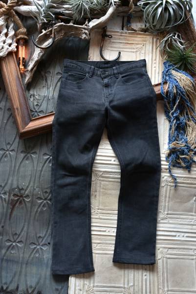 良品n.hoolywood（エヌハリウッド）ブラック ストレッチデニムパンツ 