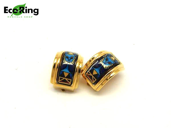 1円 エルメス エマイユ 七宝焼き イヤリング アクセサリー BH116