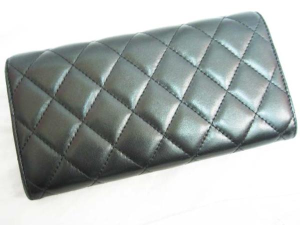□CHANEL シャネル マトラッセ 長財布 フラップウォレット ラムスキン