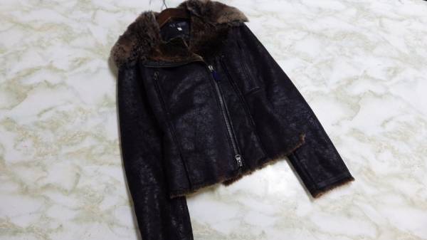 l1828/ARMANI JEANS アルマーニ ジーンズ 中ファー スエード調 