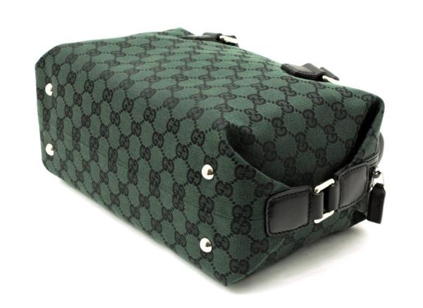 12万新品◇GUCCIグッチGGパターン グリーンミニボストンバッグ(グッチ 