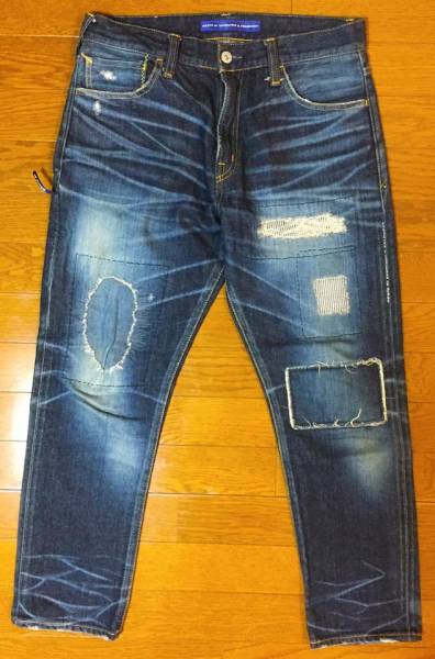 美品 即決 DENIM BY VANQUISH & FRAGMENT FIVE YEARS WASH ロー 