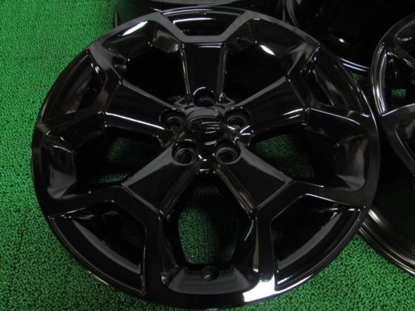 ER0713-8J 美品☆スバル インプレッサXV純正*7J+48 PCD100/5H BRZ等 流用 ブラック塗装品 4本セット☆