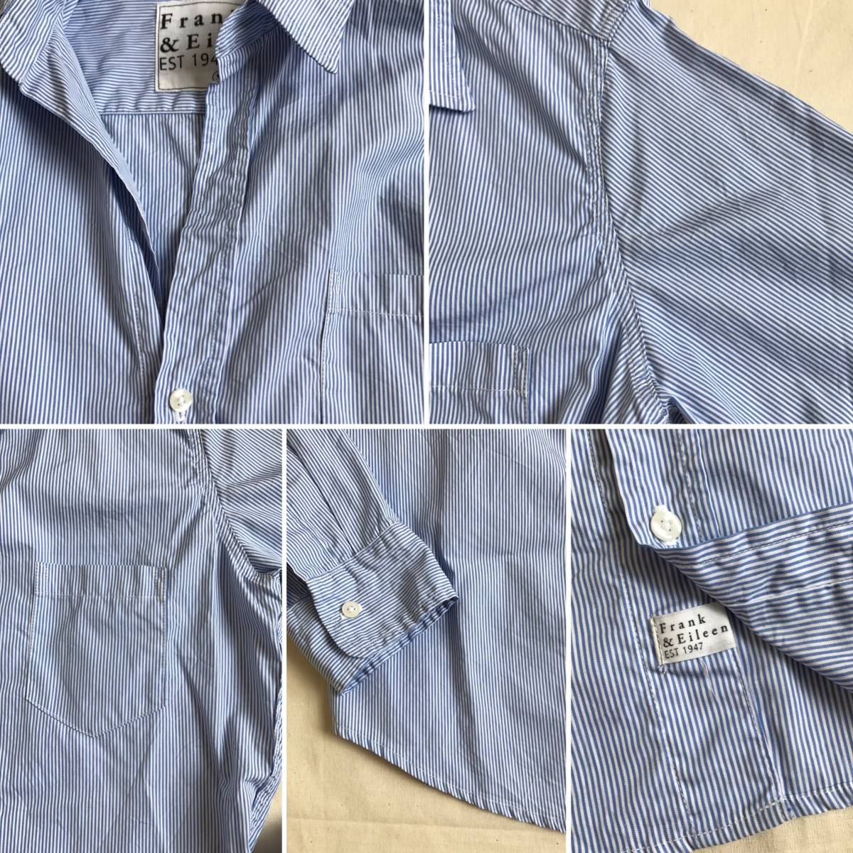 未使用品 Frank&Eileen ストライプコットンシャツ BARRY BLST Sサイズ 