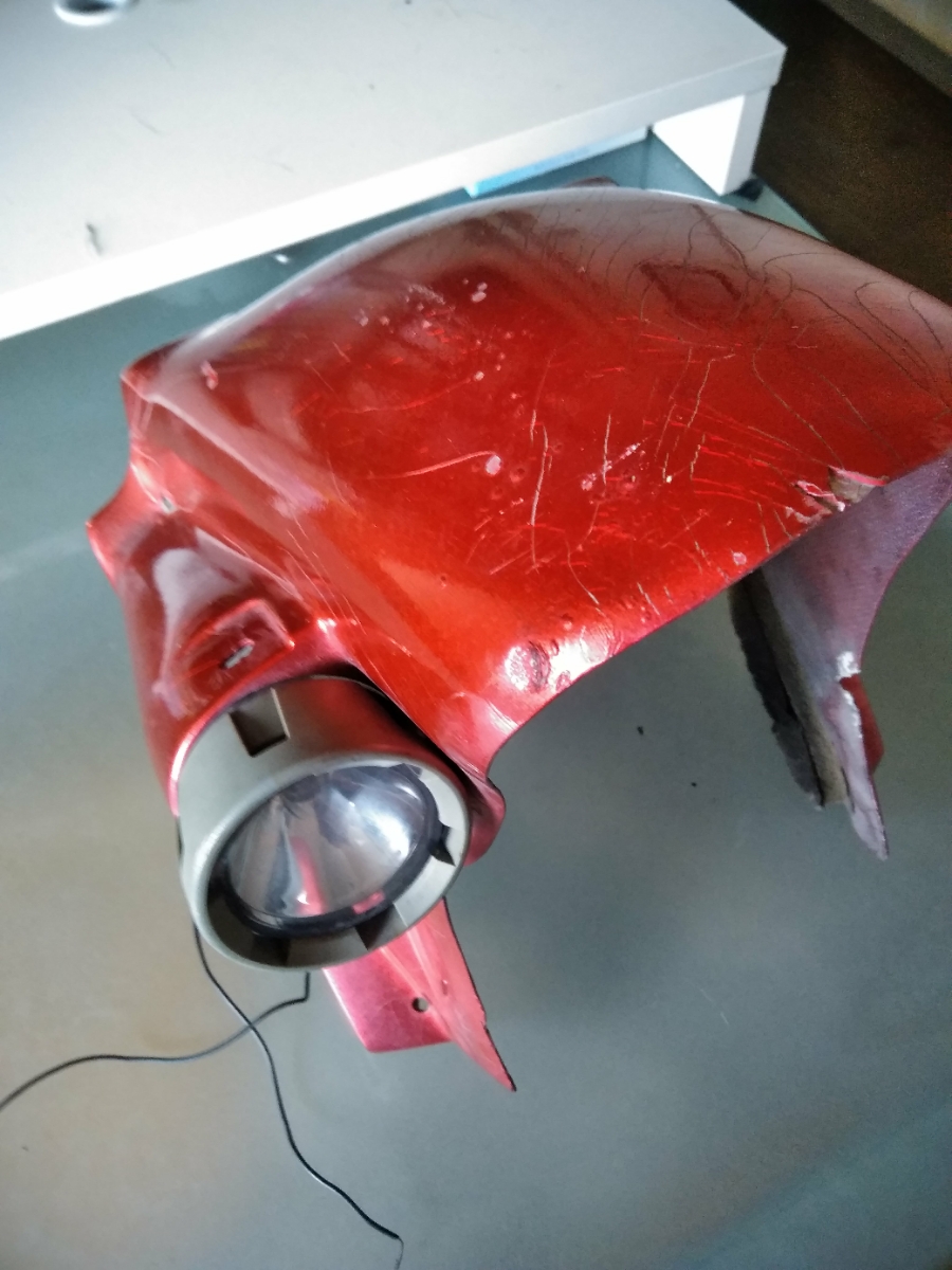 NSR250フォグライト付きFRP製フロントフェンダー