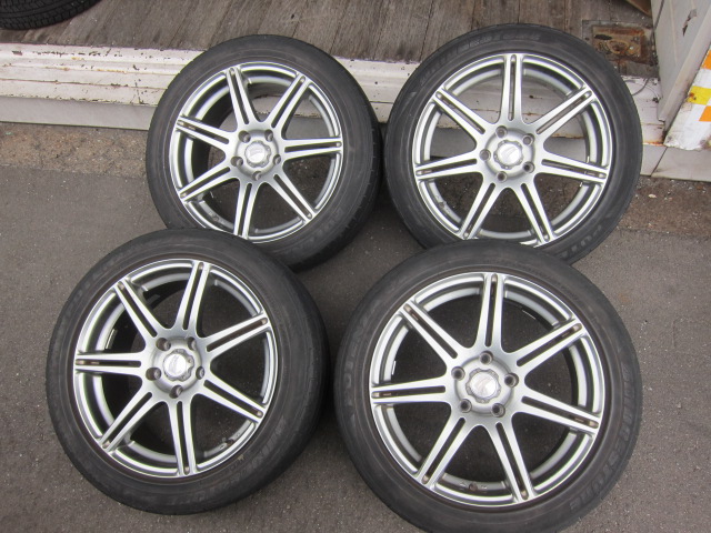 17インチ 17X7J PCD114.3 5H アルミホイールセット 格安