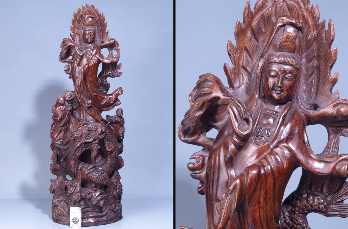 骨董品　中国美術　出土品仏像　寺　墓　アンティーク品　古物　時代物　コレクション 骨董市仕入れ品 唐物骨董仏像 中国清時代檀香木 仏像※激安骨董品
