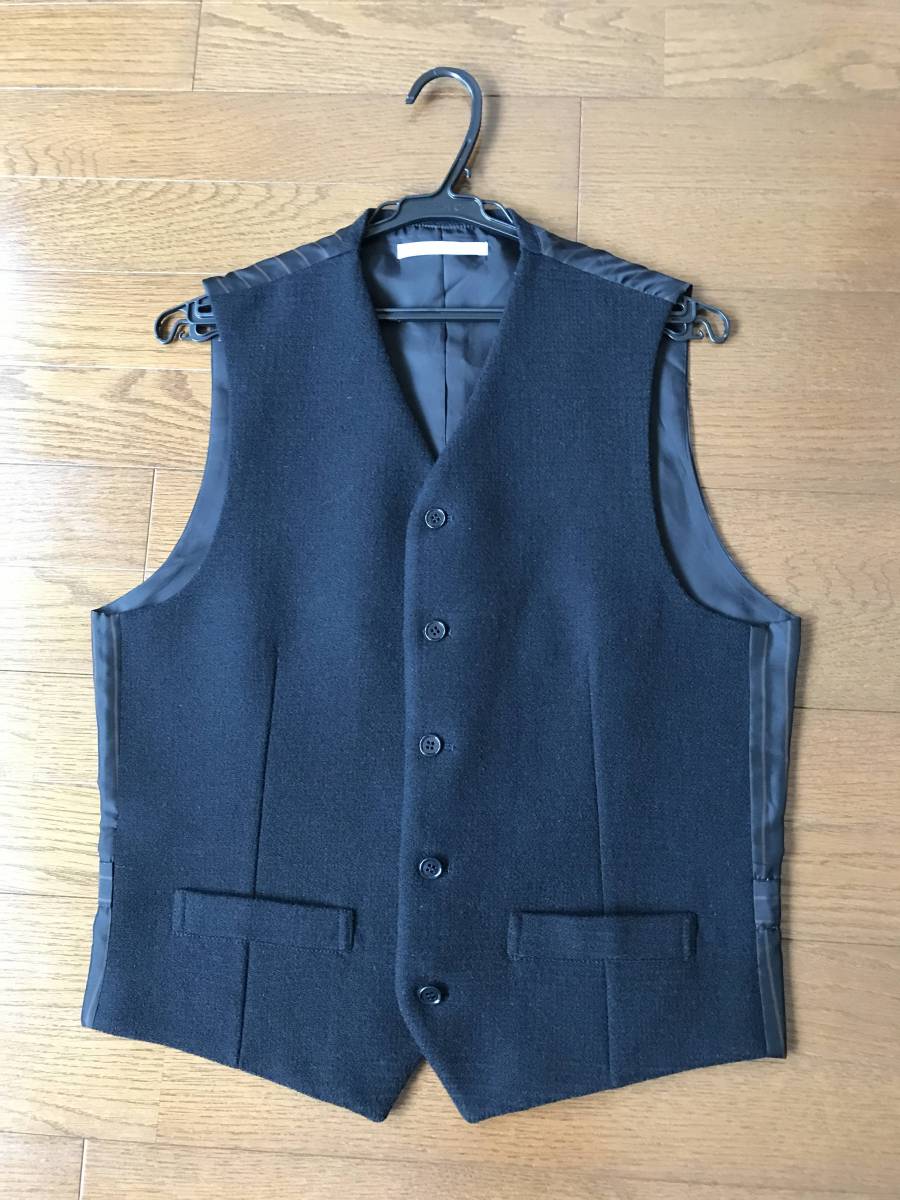 新品同様 ジョンブル プライベートラボ ホワイトレーベルシリーズ ウールベスト ブラック size.Ｍ
