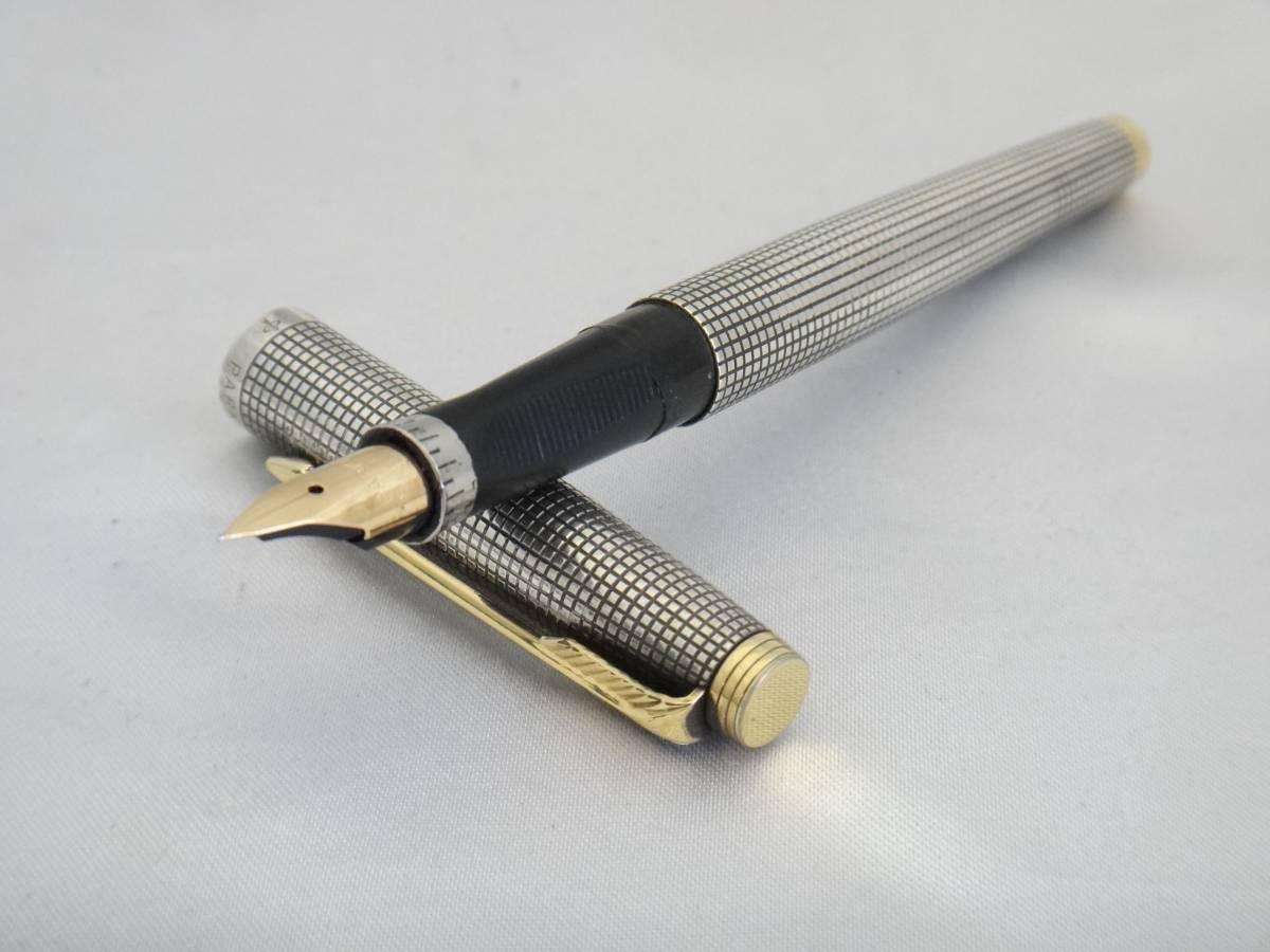 PARKER/パーカー STERLING SILVER MADE IN U.S.A. ペン先 14K 万年筆 [U]