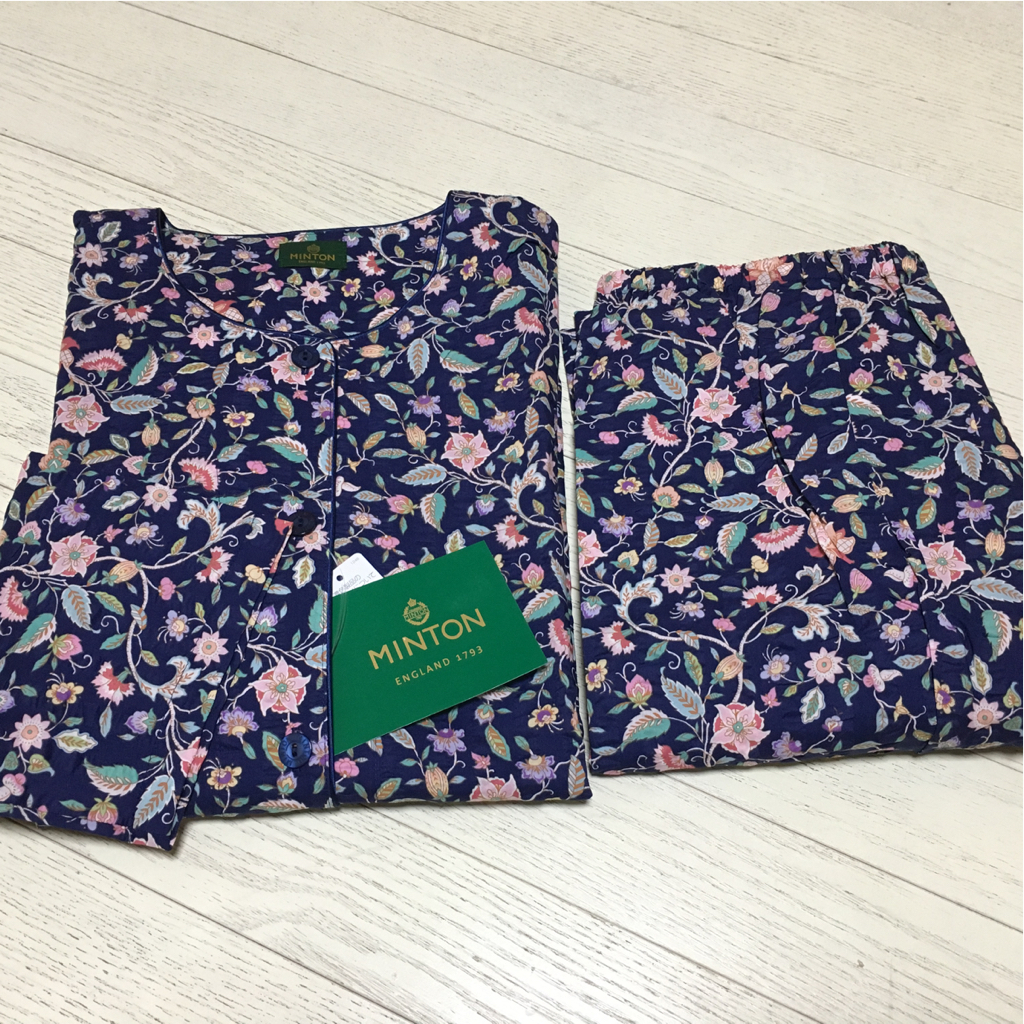 新品　ワコール MINTON ハドンホール花柄　長袖パジャマ　　Ｌ